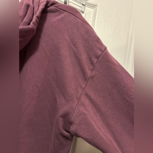 American Eagle Oversized full Zip Hoodie women’s XS jegging fit burgundy purple - Picture 13 of 14